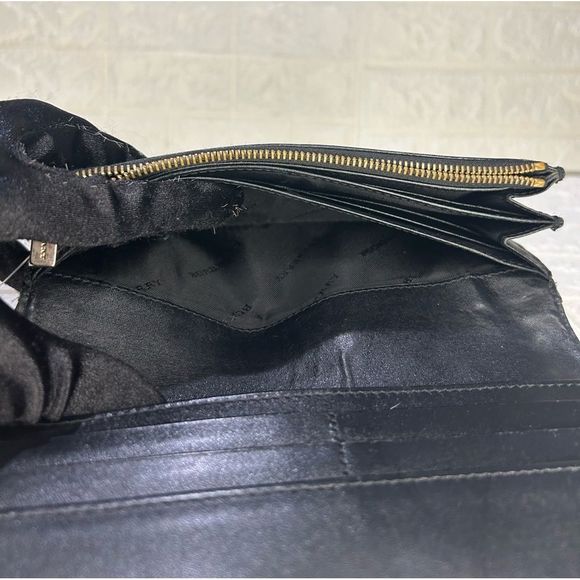 Burberry Pebbled Plaid Navy Leather Blue Wallet - Picture 15 of 16